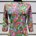 Sexy Vintage 1960's Mod Psychedelic Blouse- Woman's French Cut Retro Pop Art Top
