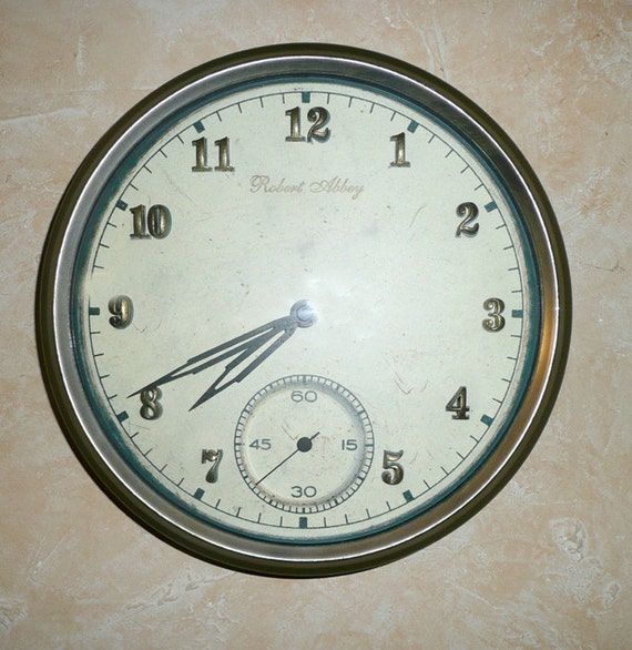 Vintage wall clock Robert Abbey wall clock /institutional