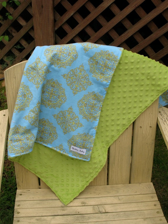 Items similar to Organic Cotton Minky Baby and Toddler Blanket, Good