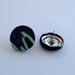 CLEARANCE Fabric Covered Button Earrings, 3/4" Tribal