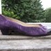 vintage purple suede amalfi low heels size 8.5