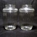 Two Vintage Anchor Hocking Apothecary Jars with Lids