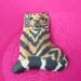 Vintage Handmade Porcelain Tiger Brooch