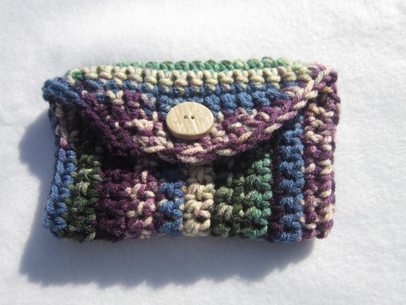 Crocheted Purse Pouch in Multicolors