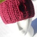 Crocheted Headwarmer, Headband, or Earwarmer in Dark Rose
