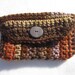 Crocheted Purse Pouch in Shades of Brown