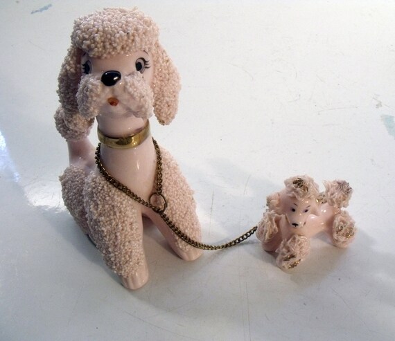 pink spaghetti poodle figurine