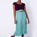 Sale - Mermaid You Look Vintage Textured Midi Skirt in Teal