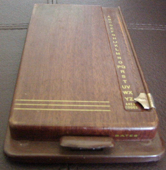 Vintage Bates List Finder Secretary Model G Metal Address Book