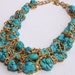 Camille- Tangled Vintage Gold Chain and Turquoise Gemstones by Ashlee Collection on Etsy