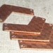 VINTAGE Copper Plated Steel Chevron Connector (4) Patina