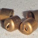 Vintage Medium Raw Solid Brass End Cap with hole (10) Steampunk Patina