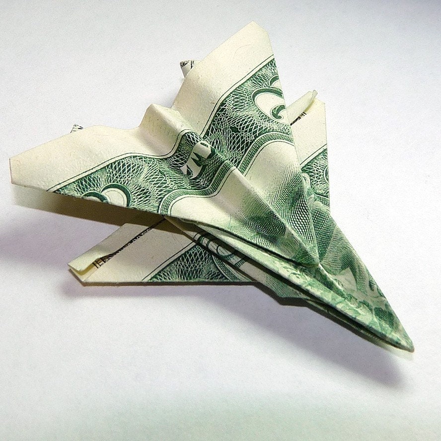 Dollar Origami Two Dollar Jet Fighter F 18 Hornet