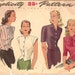 1940s Set of Blouses - Vintage Sewing Pattern Simplicity 1154 - 30 Bust