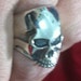 Bague Homme Argent 925 - Crâne (Skull) Style Biker - Taille 62