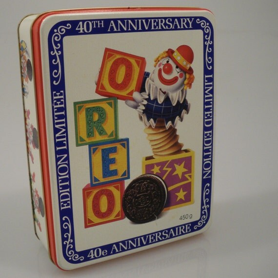 Vintage Oreo Collectible 40th Anniversary Cookie Tin