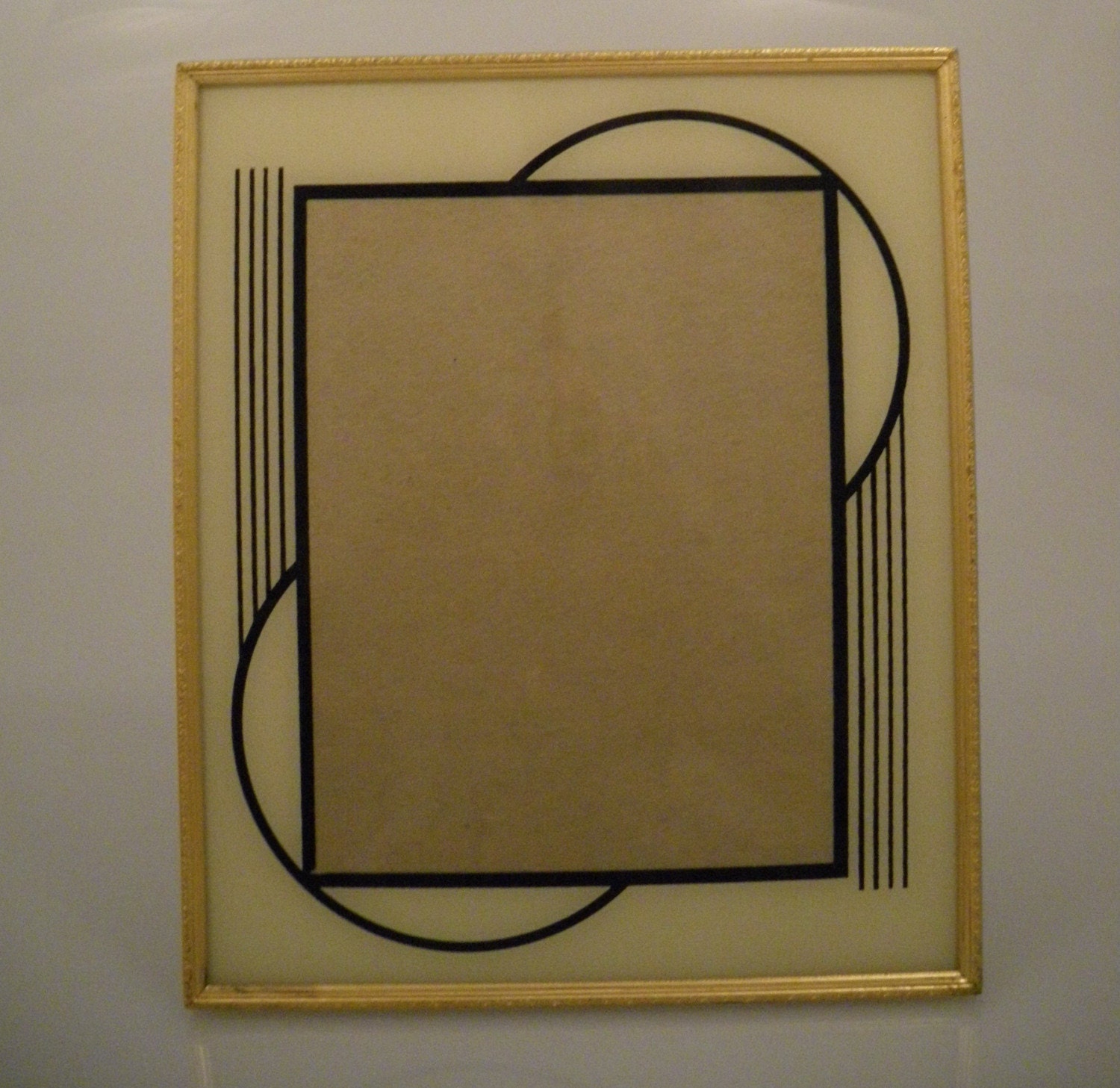 Vintage Picture Frame Art Deco Metal Glass SALE