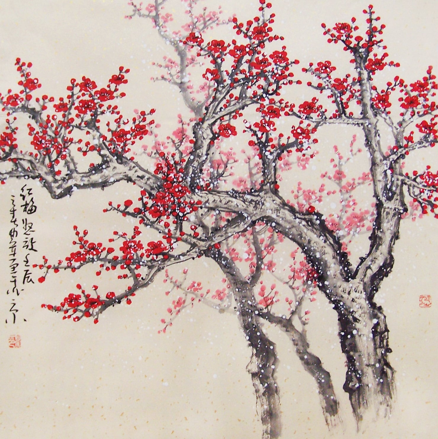 Китайское дерево картина
