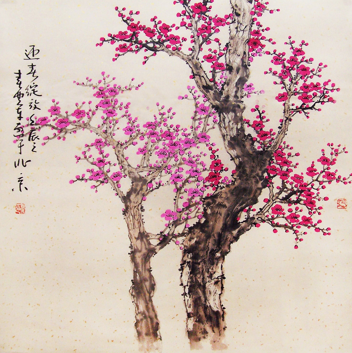 Cherry Blossom painting chinese watercolour painting original