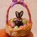 SALE 12th Scale Doll House Easter Chocolate Bunny in a Basket