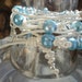 Leather Wrap Bracelet, Aqua Pearls with White Leather & Sterling Silver, Ice Princess Cuff Bracelet