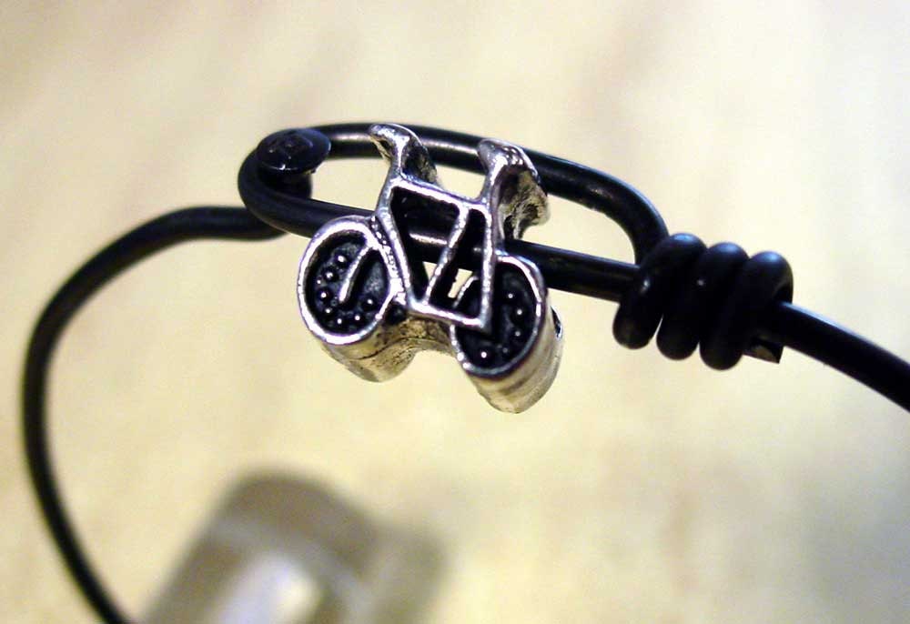 Bike Spoke Bracelet With Bike Charm by VeloGioielli on Etsy