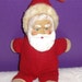 Japan Wool Felt Stuffed Rubber Face Santa Claus 14"