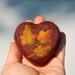 Felted Soap Heart with Autumn Leaves (Vanilla Scent )