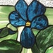 Pansy stained glass suncatcher panel, window art