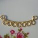 2 pcs - Bali Artisan, 24K Gold plated on 925 Sterling Silver Connector Horizontal