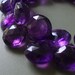 6 pcs, 8-10mm, AAA African Royal Purple Amethyst Faceted Heart Briolette, pendants, earrings - JN14-6