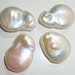 25% off, 2 pairs Rare Gigantic Natural Lustrous Coin Drop Pearls 15-16mm