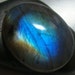 One Focal, 22.5x18x5.5mm, AAA, Firey Blue Flash Labradorite Smooth Oval Cabochon - J14-2