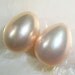 Reduced from 11.90, Gorgeous Romantic Teardrop Mauve Gold Half Drilled Cultured Freshwater Pearls,9x8mm,2 pcs - S30-1