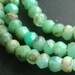 REserved - Organic Chrysoprase Gemstone Faceted Rondelle Beads, 4.5-5mm, 8" Strand