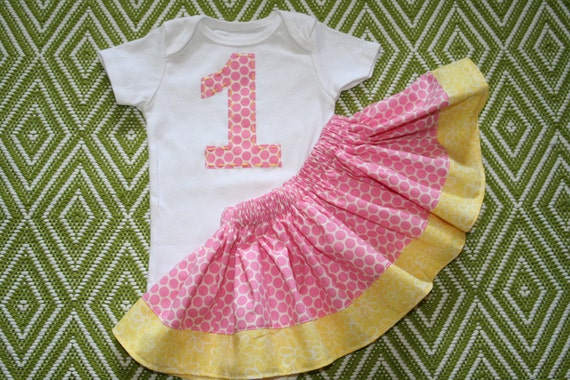Items similar to Girls First Birthday Outfit, Create Your Own, Pick a ...