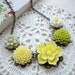 Yellow Flower Necklace Bridesmaid Necklace Choker Pendant Necklace Green Necklace