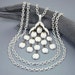 Vintage Trifari Pendant Necklace Milk Glass White Enamel Chandelier Mod Jewelry