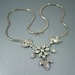 Vintage Leo Glass Sterling Rhinestone Necklace