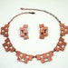 Vintage Renoir Necklace Earrings Copper Modernist Geometric Jewelry Set