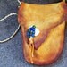 Primitive Fire Starter Kit with Tinder Tube in Decorated Old Stained Finish Elk Hide Mountain Man Neck Pouch
