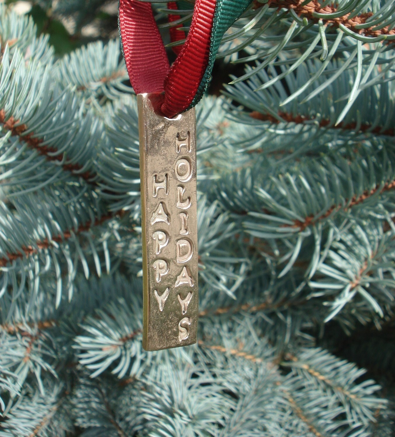 Custom Handmade Christmas Ornament ' Happy Holidays'