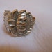 Silver Sunflower Antique Sterling Silver Spoon Ring size 7 and three fourths