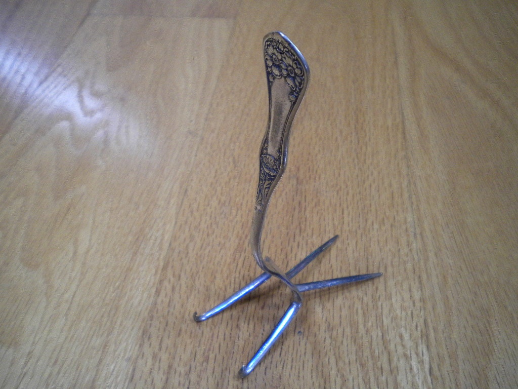 Antique Fork Business Card Holder