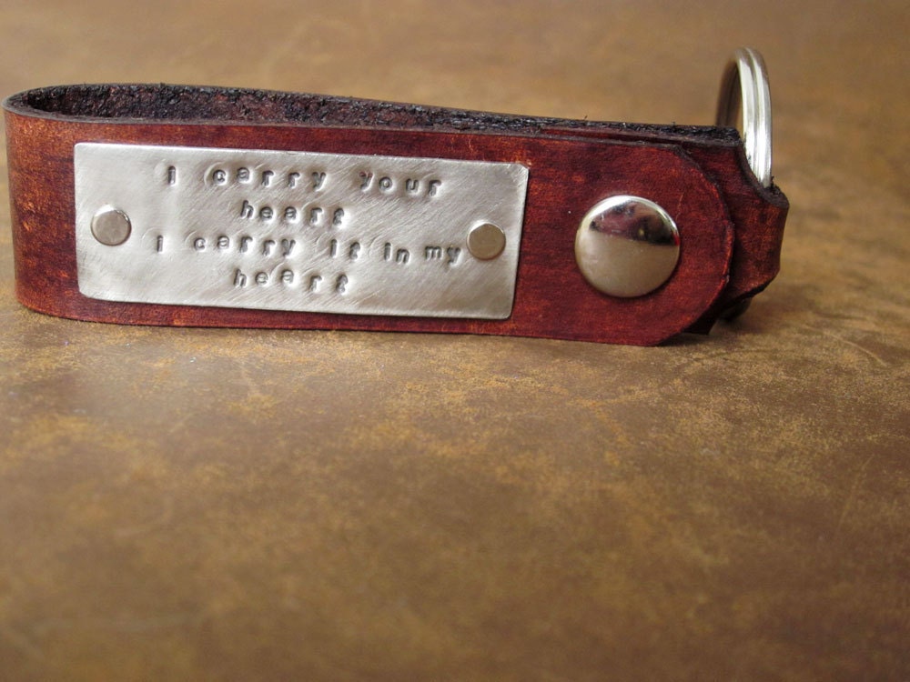 Personalized Leather Key Chain Accessory by PorterandHazel on Etsy