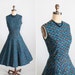 Vintage 1960s Dress : 60s Cotton Full Skirt Dress