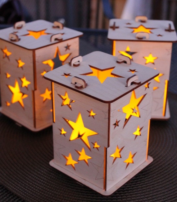 Items similar to Star Tealight Lamps (Set of two) on Etsy