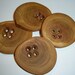 4 Handmade wood large buttons, accessories