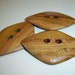 3 Handmade plum wood buttons, accessories