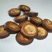 12 Handmade cherry wood Tree Branch Buttons with Bark, accessories (0,78" diameter x 0,20" thick)